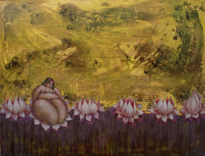 water lily &amp;nbsp;&amp;nbsp;&amp;nbsp;&amp;nbsp;&amp;nbsp; 90X110cm&amp;nbsp;oil:metal:canvas&amp;nbsp;2011